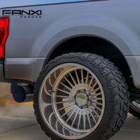 Jante Super Simple Forgée Sur Mesure 8x165.1 8x170 8x180 24x14 à Bord Profond Poli Miroir 8 Trous Compatible Ford F250 F350 Ram 1500 2500