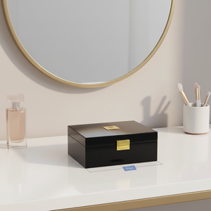 Boîte à parfum rectangulaire en bois MDF écologique artisanale de luxe - Emballage cadeau haut de gamme pour flacon de parfum - Ensemble de soins personnels - Product Image 4