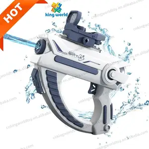 Kids summer outdoor shooting battle games pistol 2024 new toys small cartoon space electric fully automatic repeater water gun