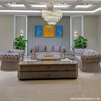 Ensemble de canapés en cuir italien, design haut de gamme, minimaliste moderne, luxe léger, style Hong Kong, meubles de salon
