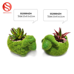 Vert décor maison flocage <span class=keywords><strong>en</strong></span> <span class=keywords><strong>terre</strong></span> cuite <span class=keywords><strong>en</strong></span> forme <span class=keywords><strong>de</strong></span> mouton <span class=keywords><strong>petit</strong></span> animal plante succulente <span class=keywords><strong>pot</strong></span> <span class=keywords><strong>de</strong></span> <span class=keywords><strong>fleur</strong></span> - Product Image 2