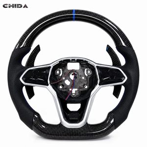 Volant en cuir carbone résistant à l'usure, exclusif, prêt à l'emploi, adapté aux Volkswagen Polo, Golf, Jetta, Passat - Product Image 4