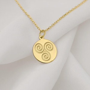 316Lステンレス鋼トリスケリオンペンダントケルトスパイラルネックレス古代シンボルジュエリーバイキングペンダント異教チャーム - Product Image 5