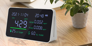 Medidor Digital 6 en 1 de CO2/<span class=keywords><strong>HCHO</strong></span>/TVOC/TEMP/Humedad, Mini Detector de Dióxido de Carbono, Analizador de Gases, Monitor Automotriz - Product Image 4
