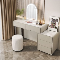 NOVA Moderne Européenne Appartement Chambre Muebles Maquillage Table Ensemble Avec Smart Led Miroir En Bois Massif Coiffeuse