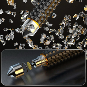 Outil <span class=keywords><strong>de</strong></span> défense personnelle légal : Bâton télescopique anti-couteau, bâton rétractable à trois sections, brise-vitre, bâton anti-agression canine - Product Image 2