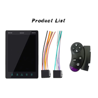 9.5 pouces écran tactile vertical 1 din/2 din panneau détachable voiture DVD radio mp5 lecteur carplay FM Bluetooths stéréo vidéo audio
