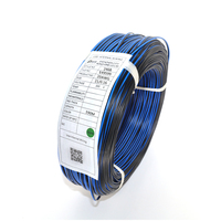Câble plat double E495994 UL2468 18AWG à 2 conducteurs, isolé en PVC, fil de cuivre étamé pour bande LED, caméra de vidéosurveillance, haut-parleur, 300V 80 ℃
