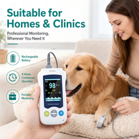 Moniteur d'oxygène sanguin portable compact pour animaux de compagnie, oxymètre de pouls vétérinaire rechargeable pour usage domestique, soins des chiens et des chats