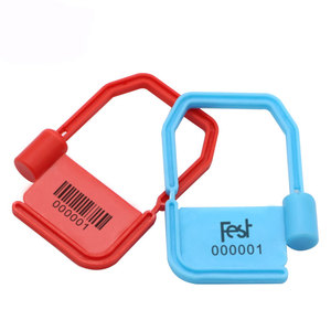 Sigillo di sicurezza in plastica monouso con codice a barre unico per magazzini, compagnie aeree, bagagli e merci - Product Image 1
