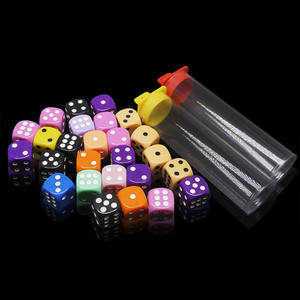 Venta al por mayor ABS plástico <span class=keywords><strong>Ludo</strong></span> monedas con D6 dados 16mm Chip tubo juego conjunto - Product Image 5