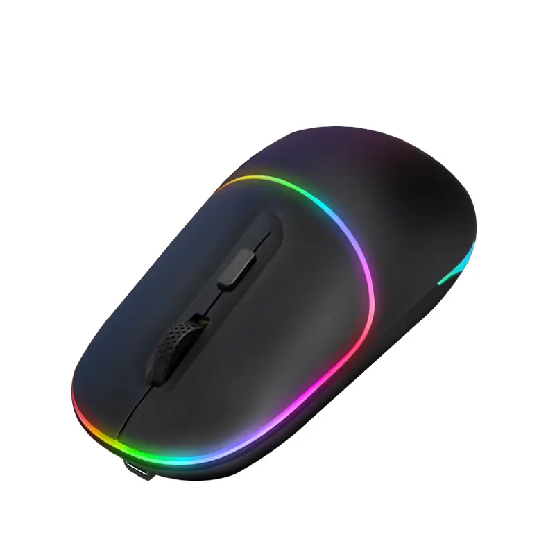 2023 OEM Wireless Mouse Computer Ergonomic Breathing Light 2.4G Rechargeable Gaming Mouse Rgb LED Color Box M1 Optical Stock