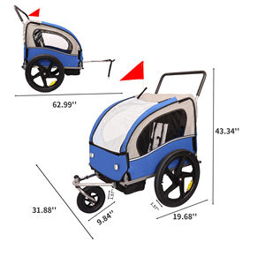 Remorque de vélo de revêtement imperméable de remorque de vélo de représentation fiable pour la livraison d'épicerie - Product Image 3