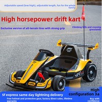 Go-Kart Eléctrico Infantil de Cuatro Ruedas con Capacidad de Derrape, Vehículo Familiar con Control Remoto y Música, de Plástico Resistente