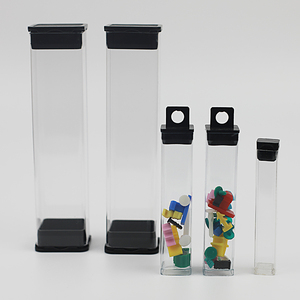 Clear pet plastic tubes Square tube plastic Transparent plastic tube packaging