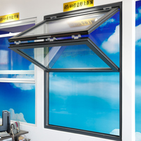 Ventana Plegable Verticalmente con Parada Arbitraria, Vidrio Templado, Adecuada para Floristerías, Balcones y Ventanas de Servicio