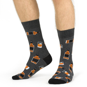 Calcetines bóxer divertidos y originales para hombre, transpirables, de tiro medio, con estampado de cerveza, ropa interior con diseño novedoso en tubo, regalo original al por mayor. - Product Image 3