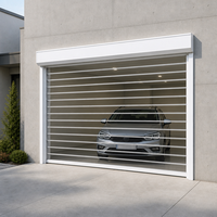 Porte de garage automatique industrielle enroulable en polycarbonate transparent, étanche aux intempéries, pour garage, salle blanche, usine, entrepôt, devanture de magasin