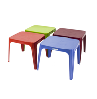 Table en plastique durable pour usage domestique, vente en gros |   Matériel de qualité supérieure pour l'extérieur - Table carrée en plastique 63x34x50