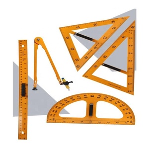 Juego de Geometría Escolar para Maestros, Incluye Juego de Reglas, Transportador, Compás, Regla, Divisor y Placa Triangular - Product Image 5