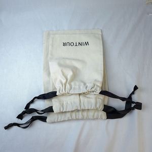 Recycled Eco-Friendly Cotton Canvas Screen Printed <b>Drawstring</b> Bag Dust <b>Pouch</b> with Custom Logo for Jewelry Gift - Product Image 5