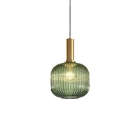Lustre de salle à manger de style nordique, lampe de chevet minimaliste, suspension créative à tête unique de style lanterne rayée
