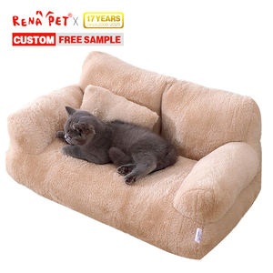 Sofá de perro gato grande de felpa antideslizante desmontable con logotipo personalizado de fabricante al por mayor - Product Image 6