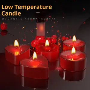 Bougie à basse température, design cœur et rond - Product Image 2