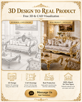 Ensembles de Salons Meubles de Luxe en Velours et Bois Massif, Style Royal Turc Fait Main, Avec Tables Basses et Chaises