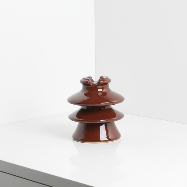 SHF Brown Porcelain Pin Type Insulator Jiujin for Overhead Power Distribution Line