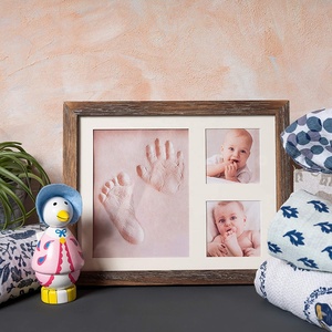 2020 Amazon Venta caliente personalizada MDF bebé mano y Kit huella <span class=keywords><strong>de</strong></span> marco <span class=keywords><strong>de</strong></span> foto recién nacido regalo - Product Image 6