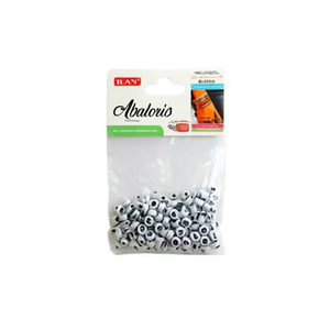 Perline Ilan per artigianato 4x7mm bianche con numeri neri 17g - Product Image 2