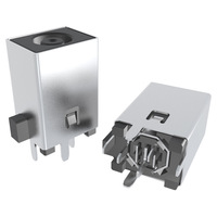Verticale DC-stroomaansluiting DC-0119 met messing contacten en behuizing