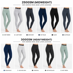 <b>Wool</b> Thickened Women's Outdoor Hiking Trekking Long Pants Thermal <b>Base</b> <b>Layer</b> Leggings Custom Logo Premium Warm Soft Winter Botto - Product Image 4