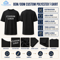 T-shirt Homme Noir Pur Effet Coton avec Broderie Personnalisée Col Rond Manches Courtes 210g Coupe Classique Léger Formel