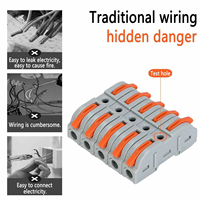 LT-211 hebel draht anschluss für Schnell anschluss 28-12 AWG(0, 08-4 mm2)32A 250V Draht verbinder Compact Splice Insula ted Terminal