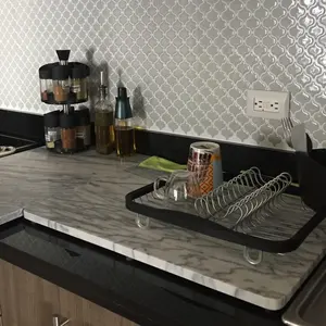 Kabuğu ve sopa DUVAR KAROLARI Backsplash mutfak banyo ev dekorasyon PU su geçirmez duvar kağıdı kendinden yapışkanlı etiket