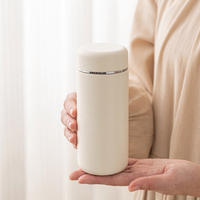 Botol Vakum Keramik Portabel 220ml Termos Mini Terisolasi Untuk Teh Kopi Anti Bocor Botol Air Saku