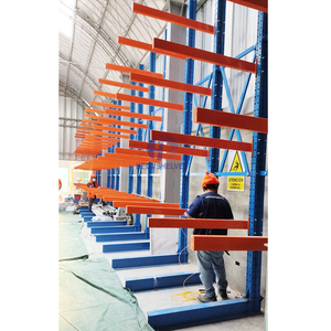 Büyük ve hantal ürünler için konsol rafı sistem depo endüstriyel depolama rafı kereste çelik kirişler Metal boru rafı - Product Image 1