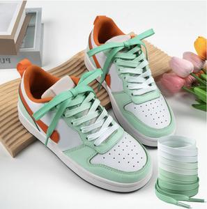 WEGOODZF 8MM punta trasparente gradiente lacci arcobaleno Multi-colore poliestere resistente Casual sport lacci delle scarpe - Product Image 4