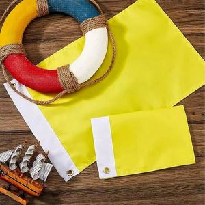 Drapeaux rectangulaires personnalisés de 12x18 pouces, drapeaux de bateau jaunes, bleus et oranges en polyester écologique pour événements sportifs - Product Image 6