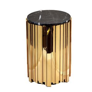 Mermer sonu/çay masası aksesuarları dekorasyon Modern sehpa altın kaplama paslanmaz çelik mallar için mobilya ekran siyah - Product Image 1