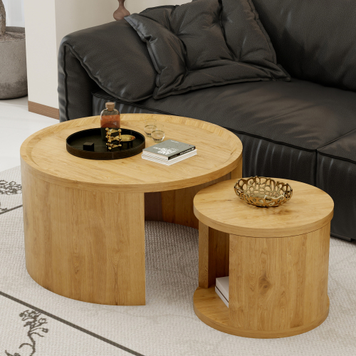 Natural Wood + MDF + Primary Living Space