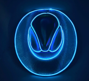 ECOPARTY, gorra de vaquero de lujo de neón hecha a mano con cable EL, superventas, sombrero de concierto de fiesta Rave Burning Man para Navidad - Product Image 4