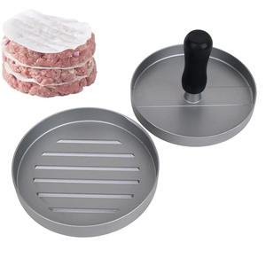 Prensa para <span class=keywords><strong>Hamburguesas</strong></span> de Carne, Molde para Hacer <span class=keywords><strong>Hamburguesas</strong></span>, Antiadherente, de Aluminio Fundido a Presión, con Mango de Madera - Product Image 2