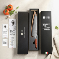 Ultrazachte professionele Starred Chef co-branded 10 inch Bunka messen Damascus poederstaal ergonomische handgreep