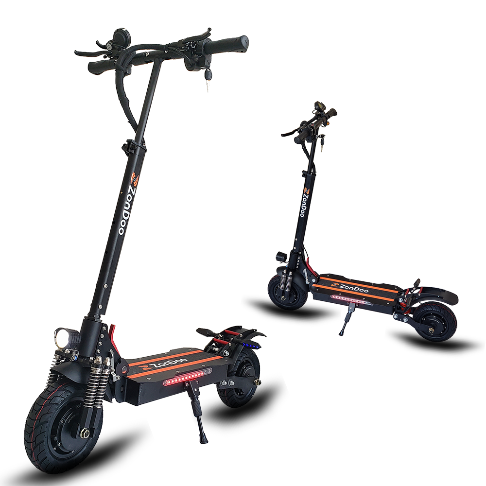 Stok mevcut 10 inç 1200W çift motorlu off road elektrikli scooter koltuk yetişkin