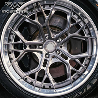 عجلات BW المصنوعة من قطعتين مقاس 5x114.3 و5x130 و5x120 بمقاسات 17 و18 و19 و20 و21 و22 بوصة، بتصميم مقعر وحافة مصقولة لسيارات لكزس LC500 وبي إم دبليو وأودي