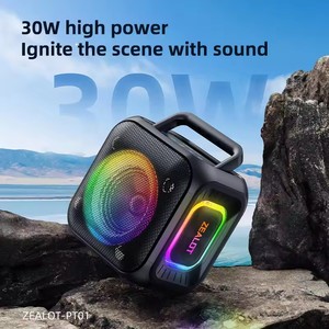 Enceinte sans fil TWS ZEALOT PT01 30W haute puissance, son surround, lumières RGB colorées, pour créer une ambiance festive. - Product Image 5