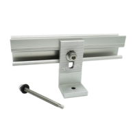 Kit de supports de montage en aluminium Yuens pour panneaux solaires, avec pieds en L et pinces pour toit métallique